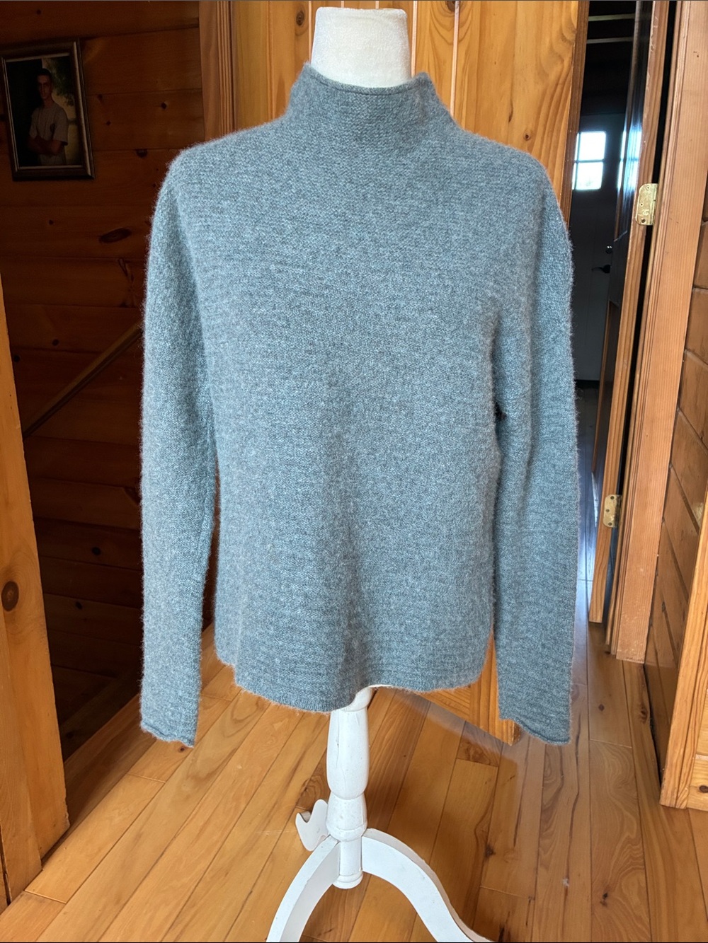 Cashmere repeat silver edition  mock neck sweater